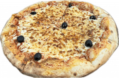 MARGHERITA 🍅 🍕: Base tomate, Fromage, Olives, ((Origan, Basilic))