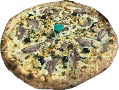 MAGRET🦆⭐️: Base creme, Fromage, Magret, Persillade, Olive
