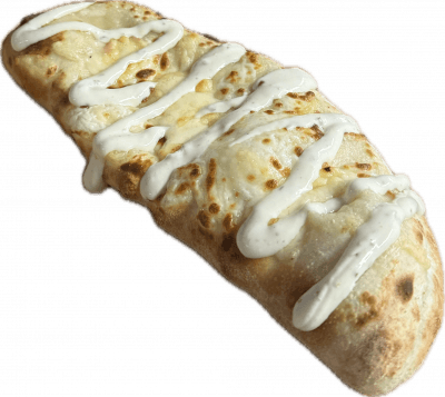 PIZZANINI 3 FROMAGE🧀: pâte 26 cm , moitié crème (léger) filet d'huile d'olive , fromage , chèvre , raclette , refermer , crème,