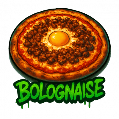 BOLOGNAISE 🇮🇹: base tomate, fromage, viande hachée, oeuf