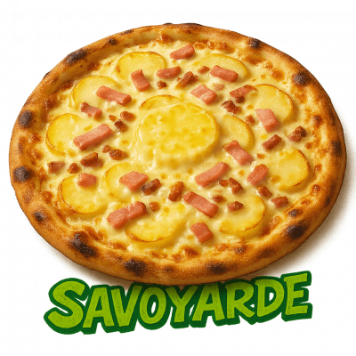 SAVOYARDE🪤🏔: base creme, fromage, pommes de terre, raclette, jambon, lardons