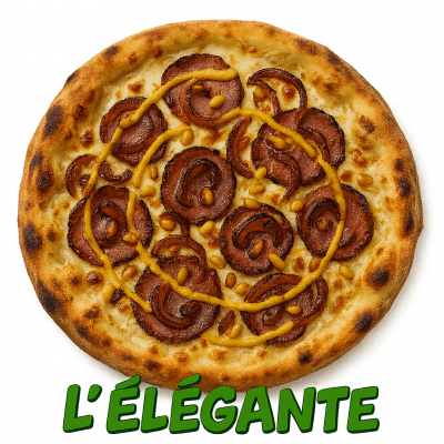 L'ÉLEGANTE⭐️: base creme, fromage, pastrami , oignons rouge ((purée de pois chiche, pignon de pain))