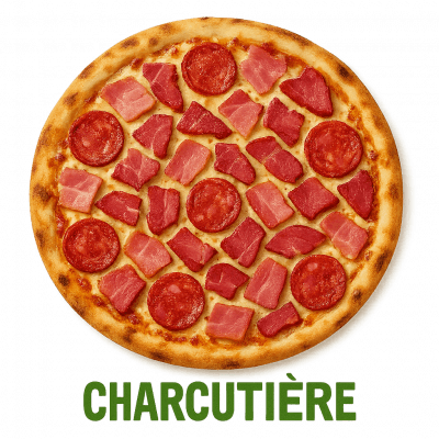 CHARCUTIÈRE: base creme, fromage, jambon, chorizo, pastrami