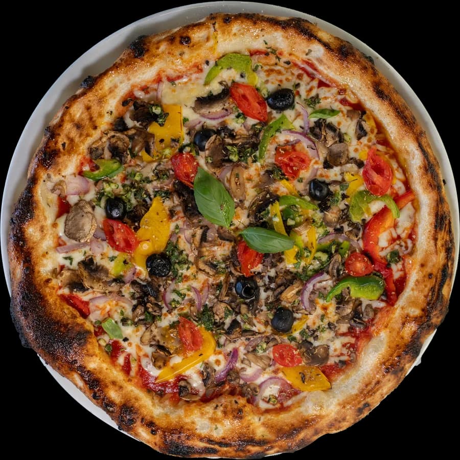 Pizza artisanale Euryth'meal aux légumes frais