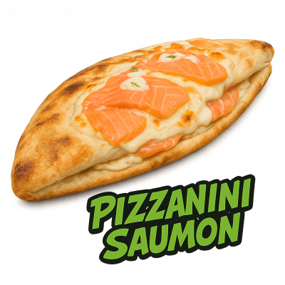 PIZZANINI SAUMON🍣: PÂTE 26 CM , MOITIÉ CRÈME (LÉGER) FILET D'HUILE D'OLIVE , FROMAGE , SAUMON , REFERMER , CRÈME, FROMAGE (( SAUMON , ANETH ))