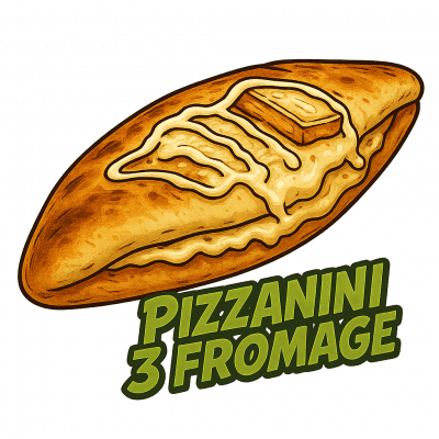 PIZZANINI 3 FROMAGE🧀: pâte 26 cm , moitié crème (léger) filet d'huile d'olive , fromage , chèvre , raclette , refermer , crème,